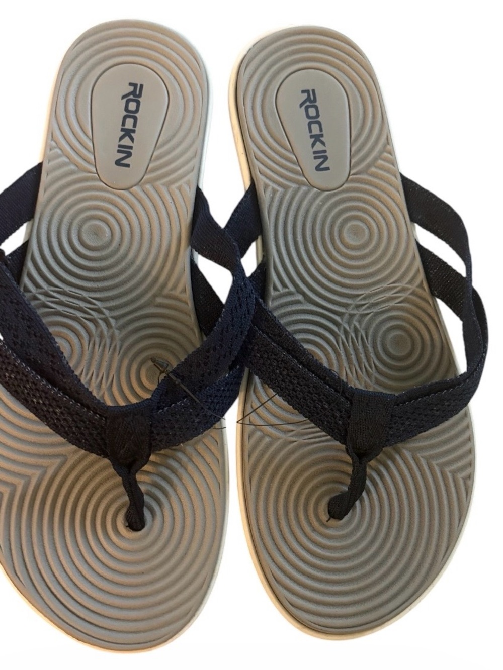 ROCKIN Flip Flop Sandals Women's Navy Size 7 NWT
